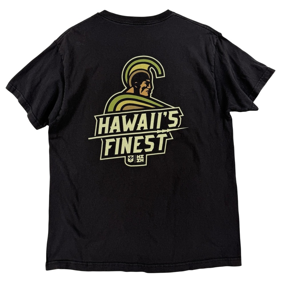Hawaii's Finest Shirt Mens Large Black Warrior Logo Black Friday 2023 T-Shirt